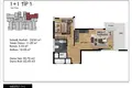 1 bedroom apartment 58 m² Mezitli, Turkey