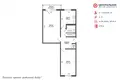 2 room apartment 45 m² Minsk, Belarus