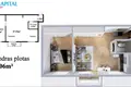Apartamento 2 habitaciones 46 m² Klaipeda, Lituania