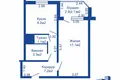 1 room apartment 41 m² Minsk, Belarus