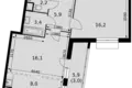 Квартира 2 комнаты 55 м² Развилка, Россия