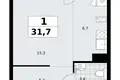 Appartement 1 chambre 32 m² Troïtsk, Russie