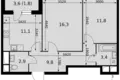 Квартира 2 комнаты 57 м² Развилка, Россия