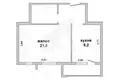 Wohnung 1 zimmer 42 m² Muchaviecki sielski Saviet, Belarus