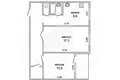Appartement 2 chambres 57 m² Muhavecki selski Savet, Bélarus