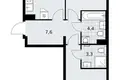Mieszkanie 2 pokoi 60 m² Troick, Rosja