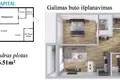 Wohnung 1 zimmer 37 m² Klaipeda, Litauen
