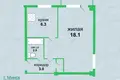 1 room apartment 32 m² Minsk, Belarus