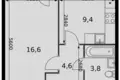 Квартира 1 комната 36 м² Развилка, Россия