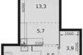 Студия 1 комната 33 м² Москва, Россия