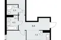 3 room apartment 61 m² poselenie Sosenskoe, Russia