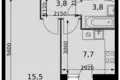 Mieszkanie 1 pokój 32 m² Razvilka, Rosja