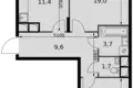 Mieszkanie 2 pokoi 59 m² Razvilka, Rosja