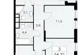 3 room apartment 64 m² South-Western Administrative Okrug, Russia