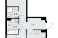 Квартира 2 комнаты 59 м² район Троицк, Россия