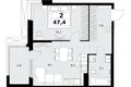 Mieszkanie 2 pokoi 47 m² Kommunarka, Rosja