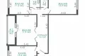 3 room apartment 82 m² in Minsk, Belarus