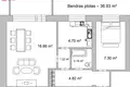 Mieszkanie 2 pokoi 37 m² Kowno, Litwa
