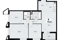 Mieszkanie 4 pokoi 79 m² poselenie Sosenskoe, Rosja