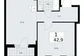 Appartement 1 chambre 43 m² Troïtsk, Russie