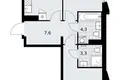 Mieszkanie 2 pokoi 59 m² Troick, Rosja