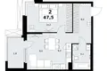 Wohnung 2 zimmer 48 m² Kommunarka, Russland