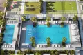 Residential complex New high-rise Apex Residence with swimming pools close to large shopping malls, JVC, Dubai, UAE