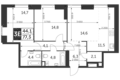 Wohnung 3 zimmer 77 m² Konkovo District, Russland