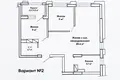 3 room apartment 61 m² Minsk, Belarus