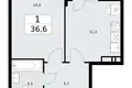 Mieszkanie 1 pokój 37 m² Wnukowo, Rosja