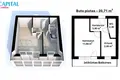1 room apartment 21 m² Klaipėda, Lithuania