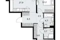 2 room apartment 77 m² Kommunarka, Russia