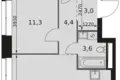 Квартира 3 комнаты 67 м² Москва, Россия