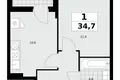Mieszkanie 1 pokój 35 m² poselenie Sosenskoe, Rosja