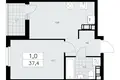 1 room apartment 37 m² Krasnoye Selo, Russia