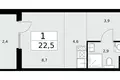 Appartement 1 chambre 23 m² poselenie Desenovskoe, Fédération de Russie
