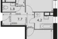 Mieszkanie 2 pokoi 56 m² Moskwa, Rosja