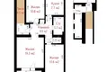 3 room apartment 81 m² Dukora, Belarus