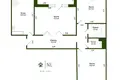 3 room apartment 82 m² Minsk, Belarus