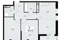 Wohnung 3 zimmer 63 m² poselenie Sosenskoe, Russland