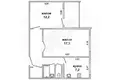 Квартира 2 комнаты 50 м² Мухавецкий сельский Совет, Беларусь