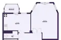 1 room apartment 52 m² Minsk, Belarus