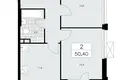 2 room apartment 50 m² Moscow, Russia