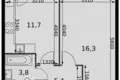 1 room apartment 38 m² Razvilka, Russia