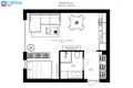Mieszkanie 1 pokój 34 m² Wilno, Litwa