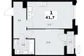 Wohnung 1 zimmer 42 m² Troizk, Russland