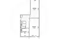 2 room apartment 47 m² Muchaviecki sielski Saviet, Belarus