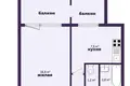 Квартира 1 комната 33 м² Минск, Беларусь