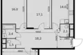 3 room apartment 89 m² Razvilka, Russia