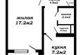 1 room apartment 33 m² Minsk, Belarus